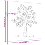 Wanddecoratie Tuin Boomontwerp 55X55 Cm Cortenstaal