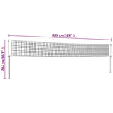 Volleybalnet 823X244 Cm Pe-Stof Geel En Zwart