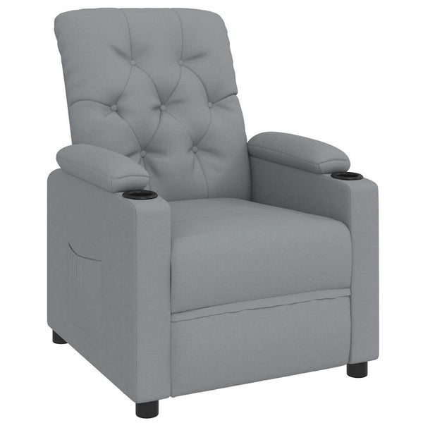 Relaxfauteuil Lichtgrijze Stof