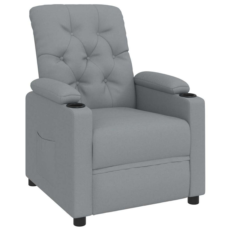 Relaxfauteuil Lichtgrijze Stof