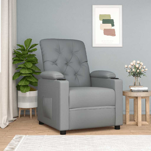 Relaxfauteuil Lichtgrijze Stof