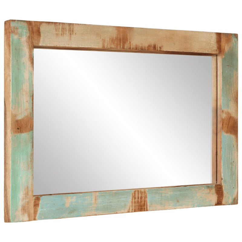Spiegel 70X50 Cm Massief Gerecycled Hout En Glas