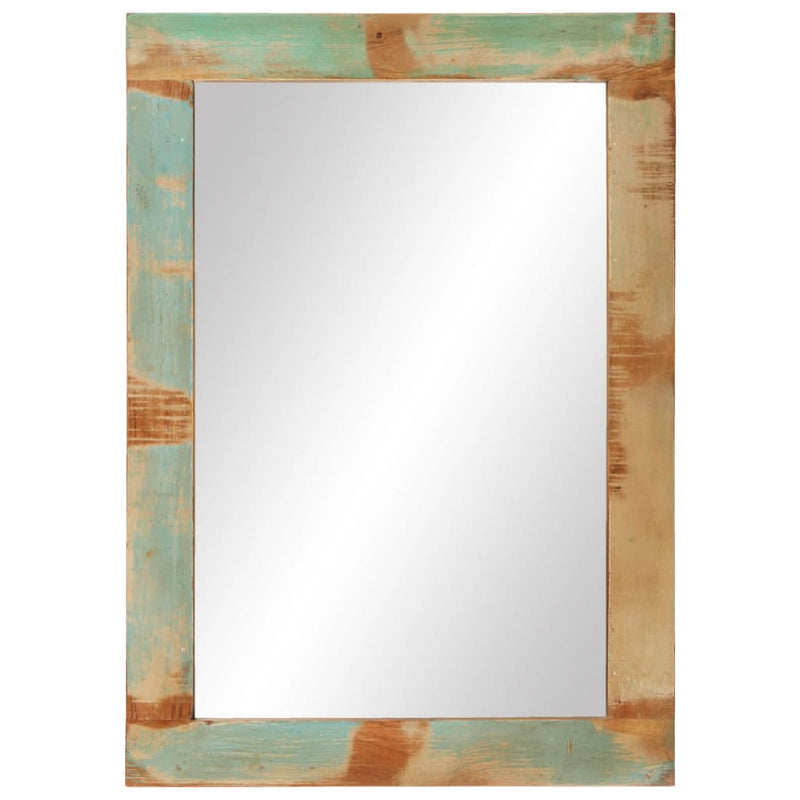 Spiegel 70X50 Cm Massief Gerecycled Hout En Glas