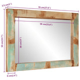 Spiegel 70X50 Cm Massief Gerecycled Hout En Glas
