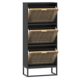 Schoenenkast 52X25X120 Cm Bewerkt Hout