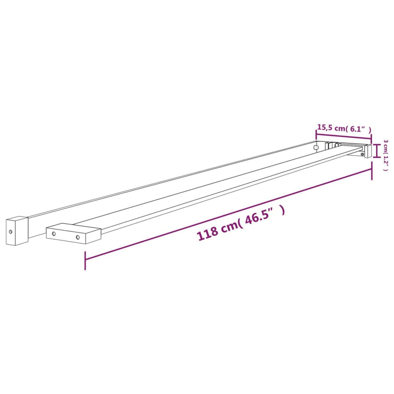 Doucheschap Voor Inloopdouchewand Aluminium