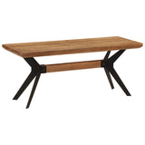 Eetkamerbank 110X40X46 Cm Massief Acaciahout En Staal