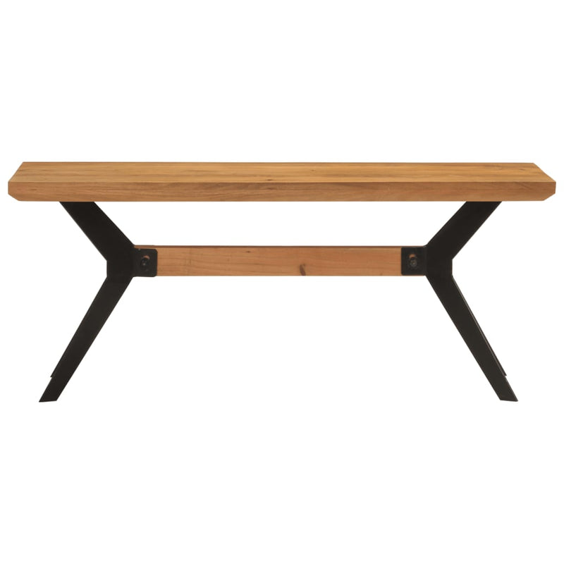 Eetkamerbank 110X40X46 Cm Massief Acaciahout En Staal