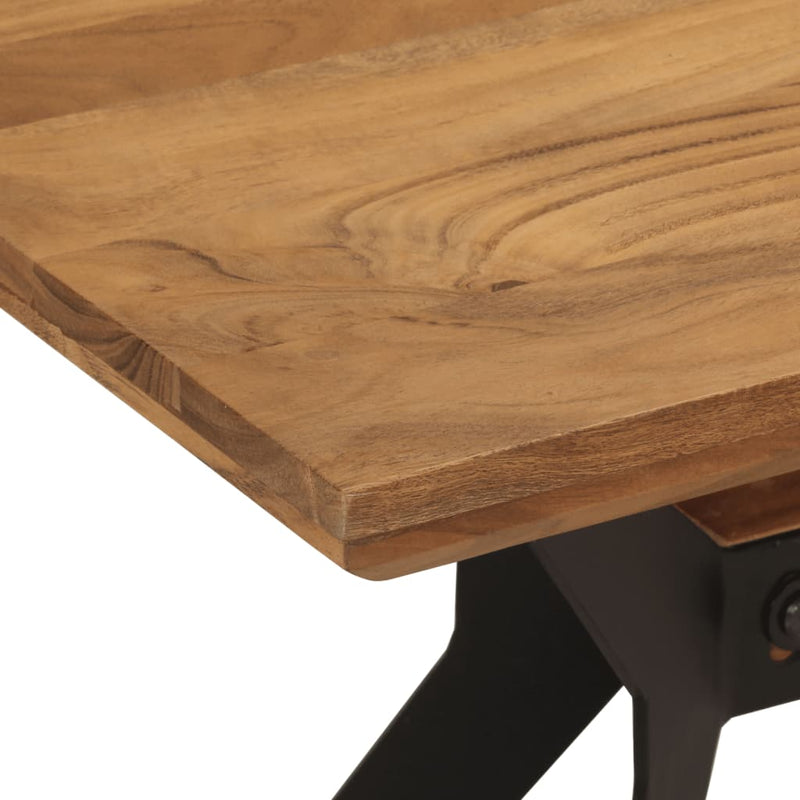 Eetkamerbank 110X40X46 Cm Massief Acaciahout En Staal