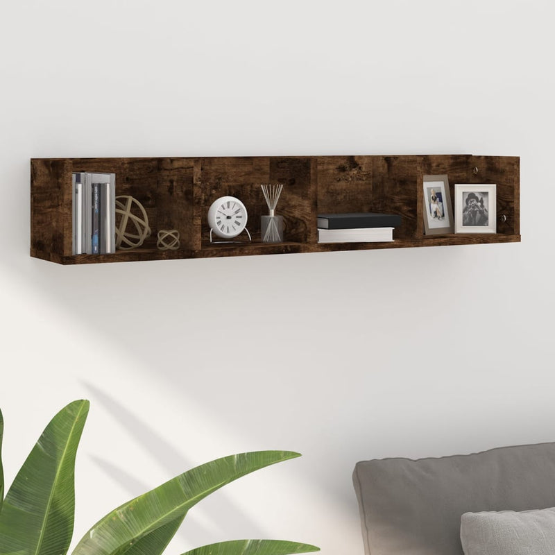 Wandplank Met Plank 100 X 18 X 18 Cm Bewerkt Hout