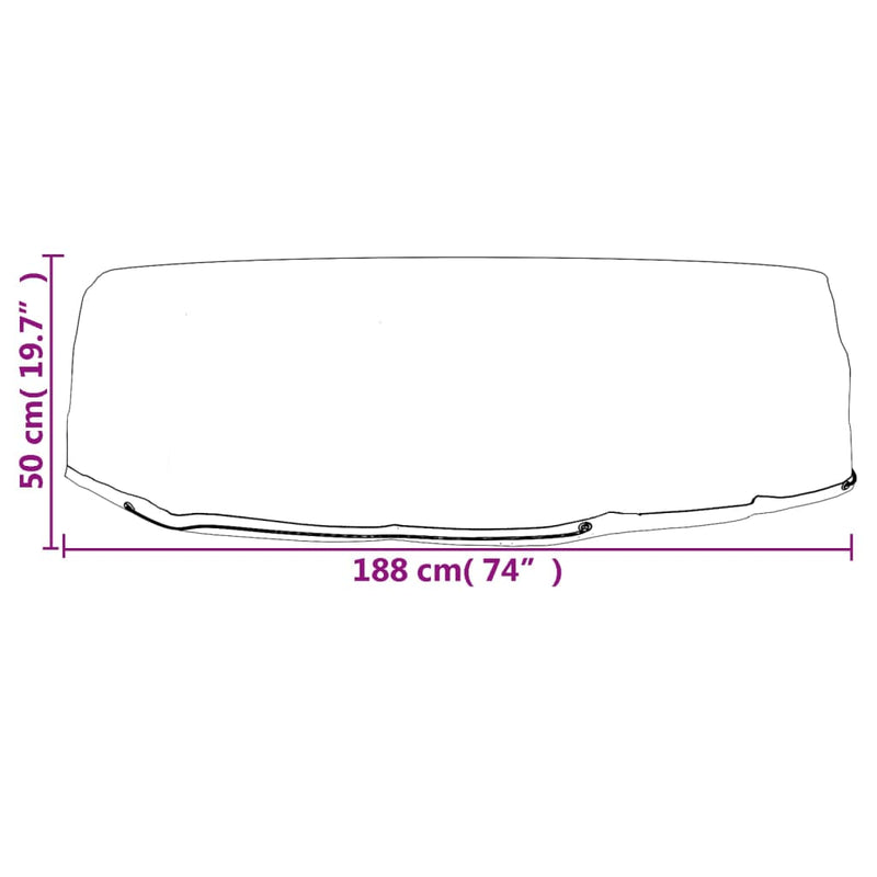 Tuinmeubelhoezen Voor Loungebed 8 Oogjes Rond Ø188X50 Cm