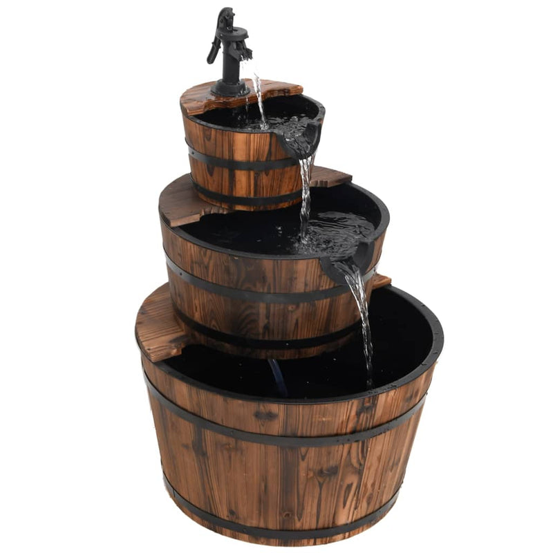 Waterfontein Met Pomp 60X60X94 Cm Massief Vurenhout