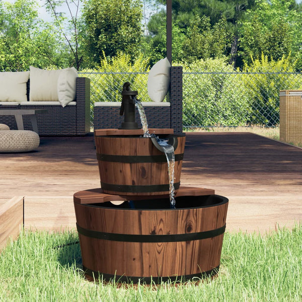 Waterfontein Met Pomp 44,5X44,5X58 Cm Massief Vurenhout