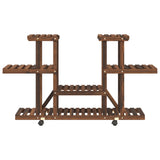 Plantenstandaard Met Wielen Massief Vurenhout