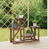 Plantenstandaard Met Wielen Massief Vurenhout