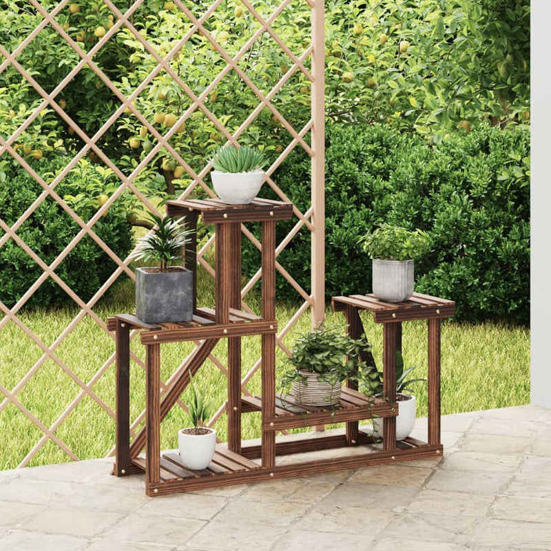 Plantenstandaard Met Wielen Massief Vurenhout