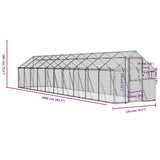 Volière 1,79X2X1,85 M Aluminium Kleurig
