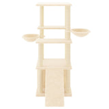 Kattenmeubel Met Sisal Krabpalen 133 Cm Kleurig