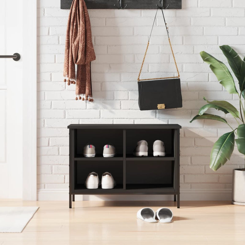 Schoenenkast 38X35X Bewerkt Hout Zwart