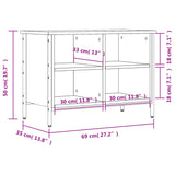 Schoenenkast 69X35X Bewerkt Hout Bruin Eikenkleur