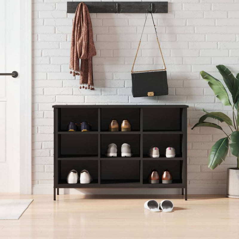 Schoenenkast 38X35X Bewerkt Hout Zwart