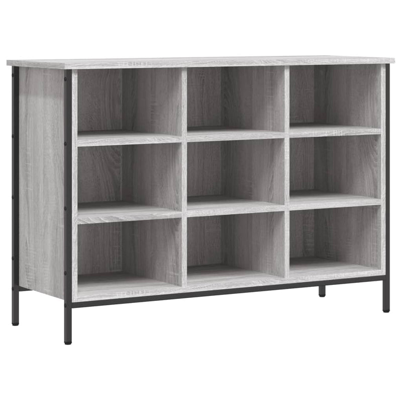 Schoenenkast 100X35X Bewerkt Hout Eikenkleur Grijs Sonoma