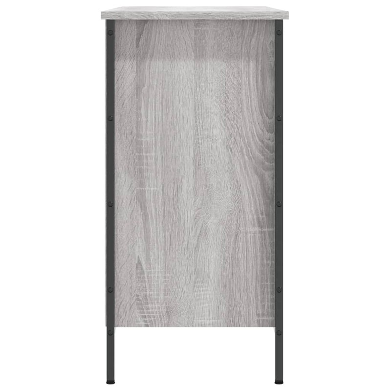 Schoenenkast 100X35X Bewerkt Hout Eikenkleur Grijs Sonoma