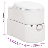 Campingtoilet Geïntegreerd 24+17 L Hdpe