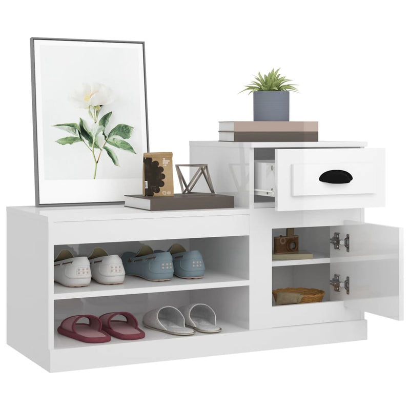 Schoenenkast 100X42X60 Cm Bewerkt Hout