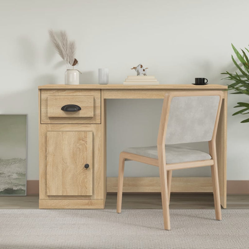 Bureau Met Lade 50 X 115 X 75 Cm Bewerkt Hout