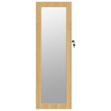 Sieradenkast Met Spiegel Wandgemonteerd 30X8,5X90 Cm Wit
