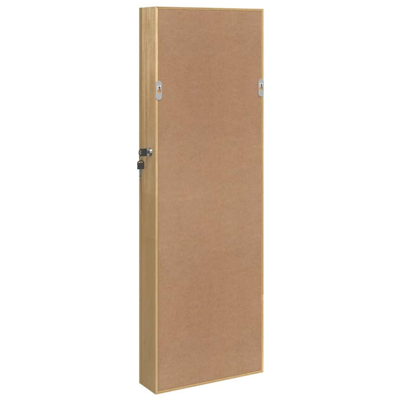 Sieradenkast Met Spiegel Wandgemonteerd 30X8,5X90 Cm Wit