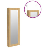 Sieradenkast Met Spiegel Wandgemonteerd 30X8,5X90 Cm Wit