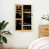 Sieradenkast Met Spiegel Wandgemonteerd 30X8,5X90 Cm Wit