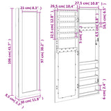 Sieradenkast Met Spiegel Wandgemonteerd 30X8,5X106 Cm