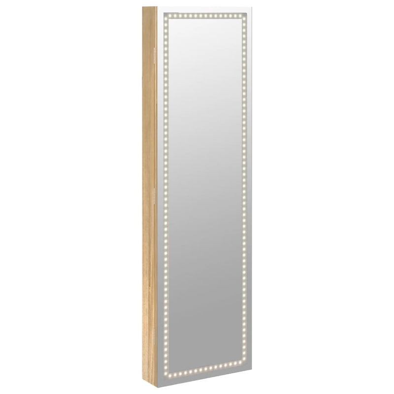 Sieradenkast Met Spiegel En Led Wandgemonteerd