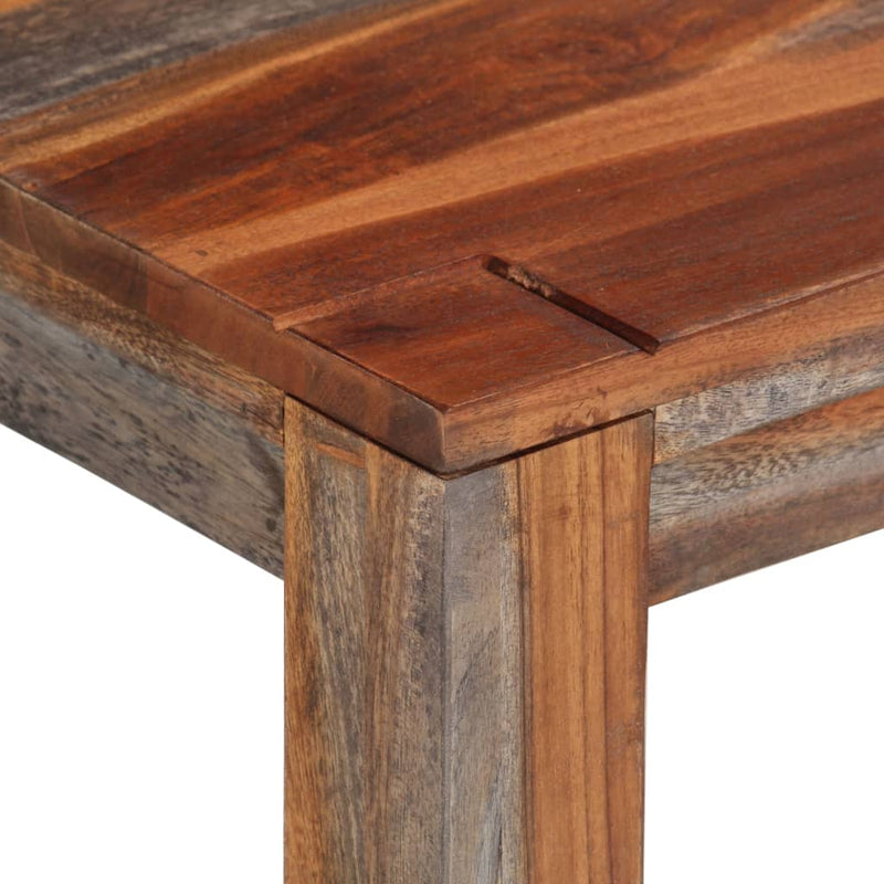 Bankje Met Rugleuning 160 Cm Massief Acaciahout Grijs