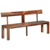 Bankje Met Rugleuning 160 Cm Massief Acaciahout Grijs