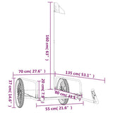 Fietstrailer Ijzer Zwart