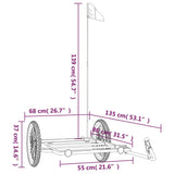 Fietstrailer Ijzer Zwart