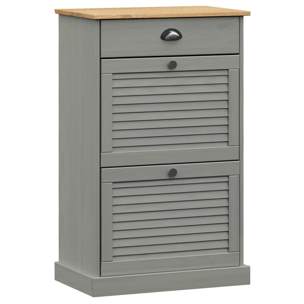 Schoenenkast Vigo 60X35X96 Cm Massief Grenenhout