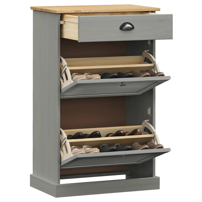 Schoenenkast Vigo 60X35X96 Cm Massief Grenenhout