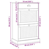 Schoenenkast Vigo 60X35X96 Cm Massief Grenenhout