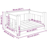 Hondenmand 55,5X45,5X28 Cm Massief Grenenhout