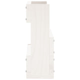 Schoenenrekken 59X9X23 Cm Massief Grenenhout Wit