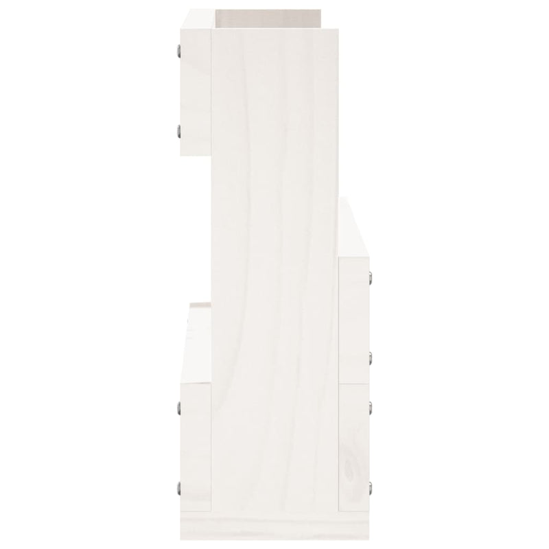 Schoenenrekken 59X9X23 Cm Massief Grenenhout Wit