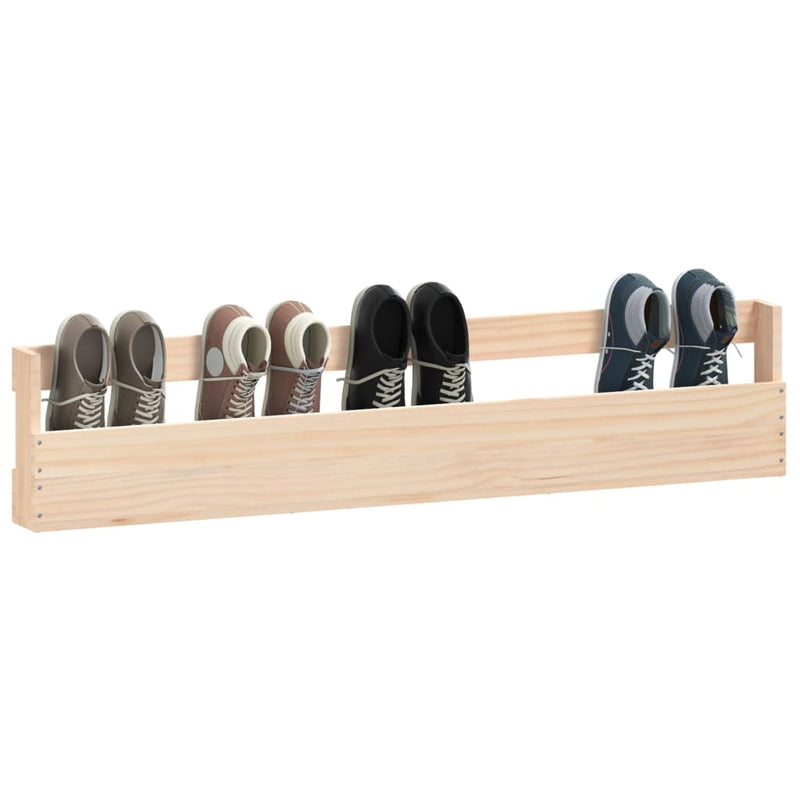 Wandschoenenrekken 110X9X23 Cm Massief Grenenhout Naturel