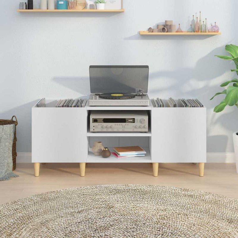 Platenkast Bewerkt Hout