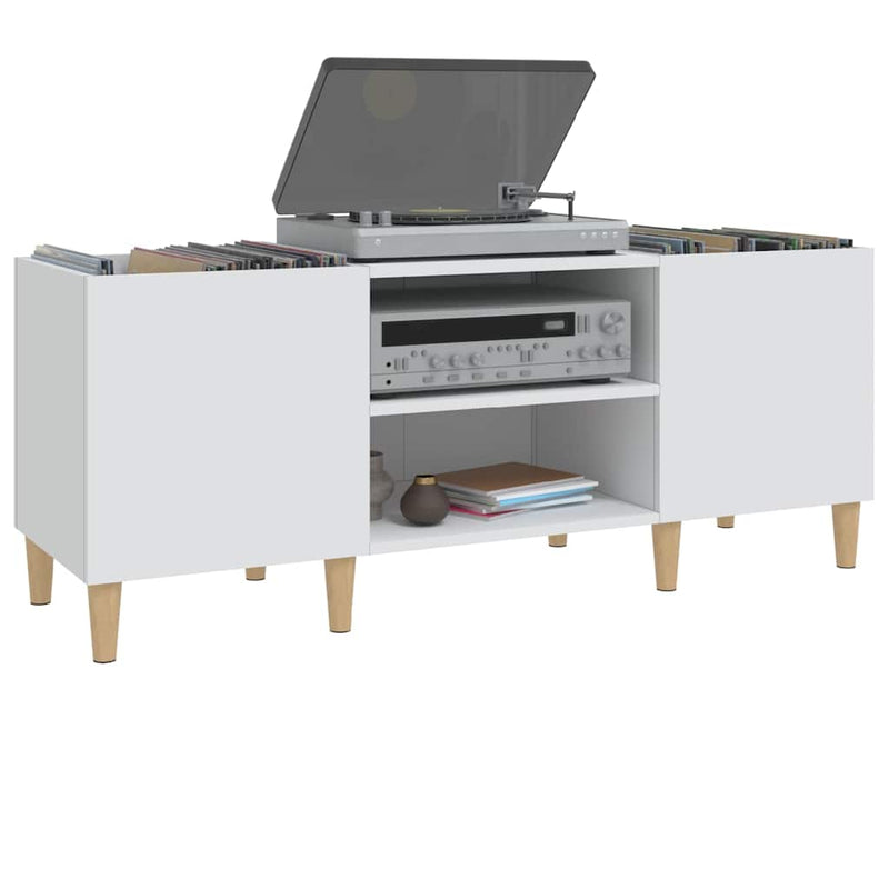 Platenkast Bewerkt Hout