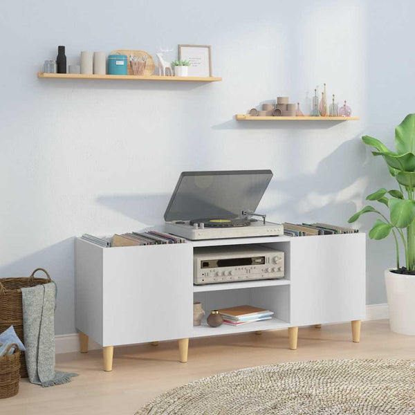 Platenkast Bewerkt Hout
